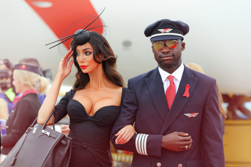 Yasmine Petty Arriving on the Red Carpet in ‪#‎Vienna‬ for the Life Ball on Austrian Airlines Privat