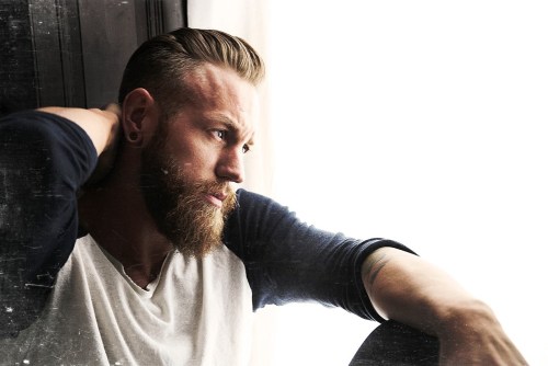 ofmodelsandmen:  Tattooed hunk Adam Sperandio is photographed by Charles Quiles  