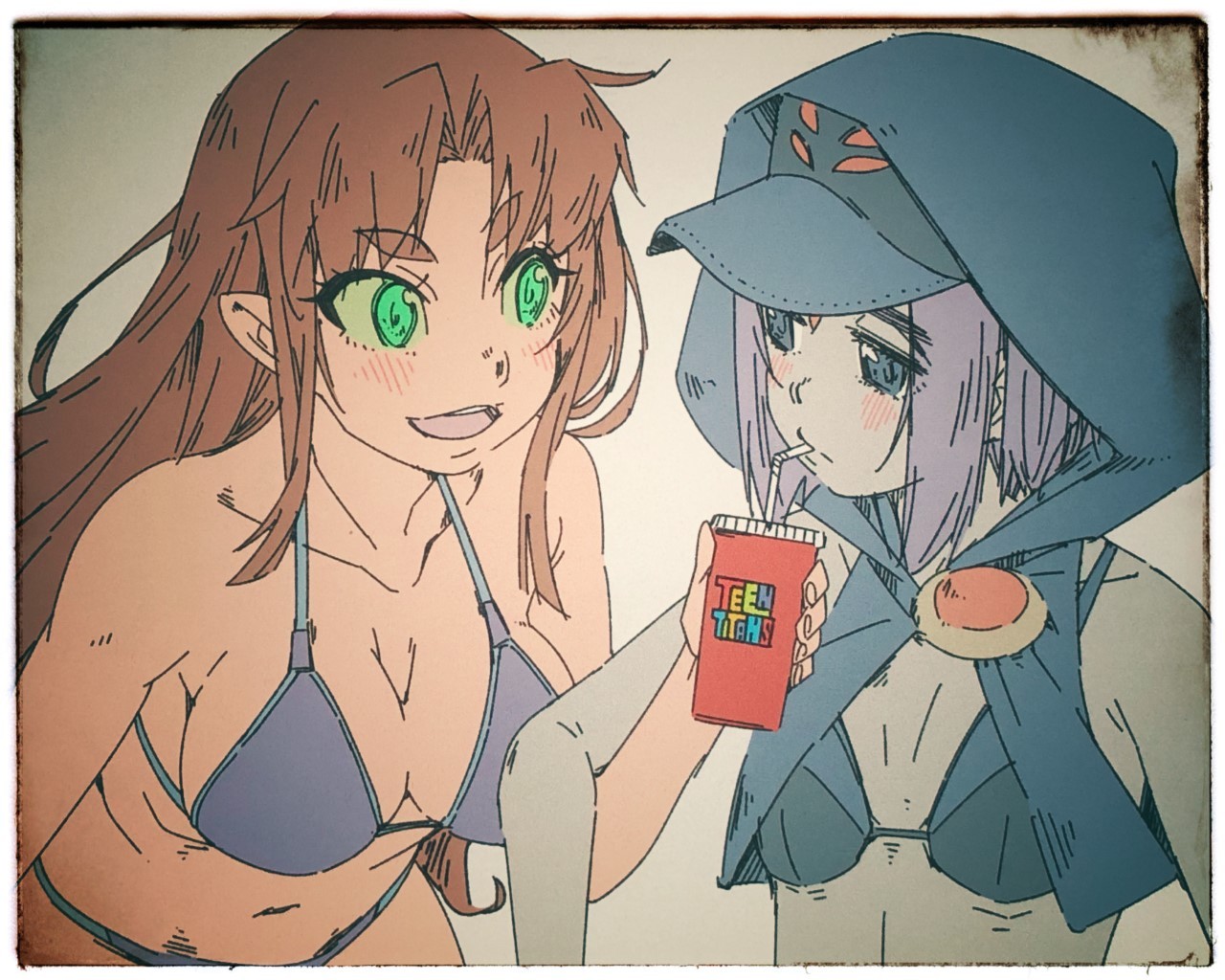 レイヴンとスターファイアー Raven And Starfire S T Drew It
