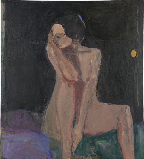 terminusantequem:Richard Diebenkorn (American, 1922-1993), Seated Nude, Arm on Knee, 1962. Oil on ca