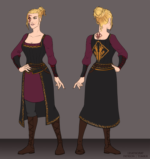 lesathoart:Character Sheet / Outfit sheet commission for @luciddreamsofmachines of their Tyra. There