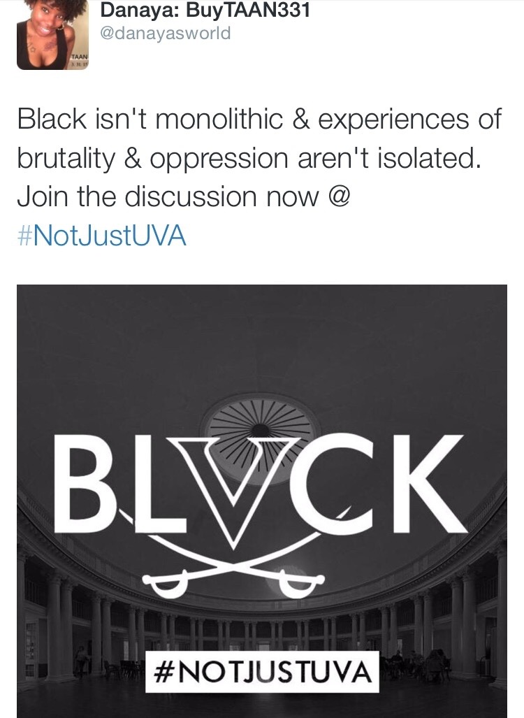 black-culture:  Students at UVa initiated the hashtag #notjustuva to spark conversation