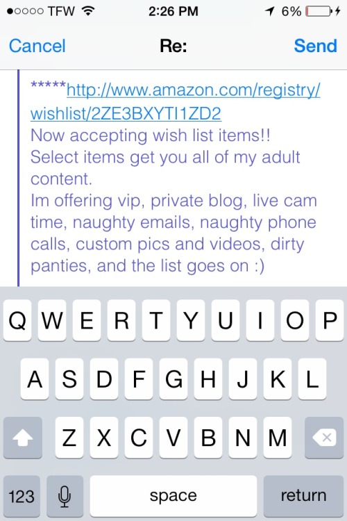 lunaevergrey:  Bras on wishlist get you live cam time plus a custom video in the bra :)