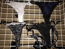 mamispussy:This is just some of my moms thongs, in fact i think she only has thongs which is strange for a women her age but she sure as hell look good in them! Which do you guys like the most? Let me know in the comments, 1,2,3,4. Personally if i had