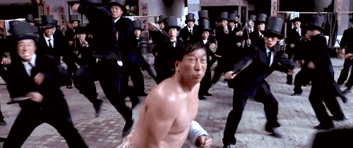 cashmerethoughtsss:  amalahora: violentnewcontinent:  amalahora:  The Heroes of Pig Sty Alley From Stephen Chow’s 功夫 (Kung Fu Hustle)  I won’t lie, I still get goosebumps/choked up. Possibly the best fight scene of all time. These aren’t attractive