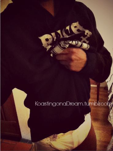 koastingonadream:  Hanging around the house in nothing but a hoodie. Hopefully nobody