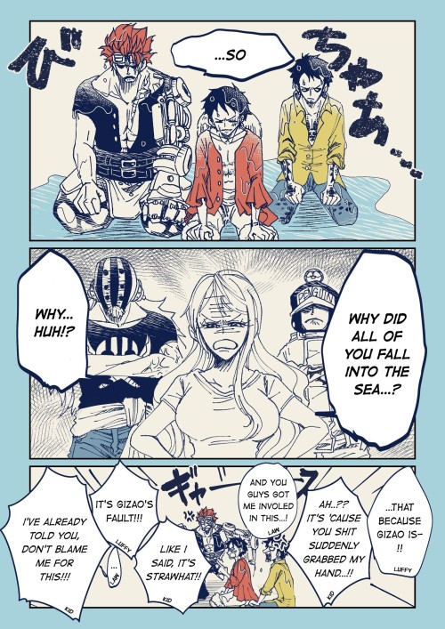 Three Captains Fell Overboard !Original by [ ﾎﾞﾝ ]  bonvoyageetc