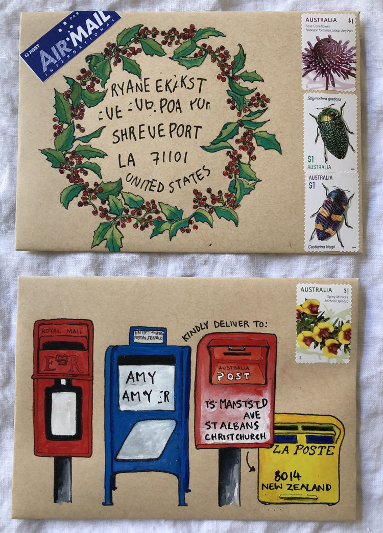 lustik:  Mail Art by Naomi Bulger via Metropop.  Very nice art, and exciting international