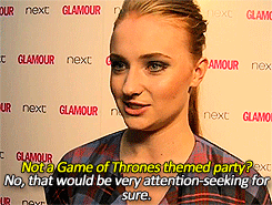 fyeahsophieturner:  Sophie Turner on partying with the Game of Thrones cast. [x]