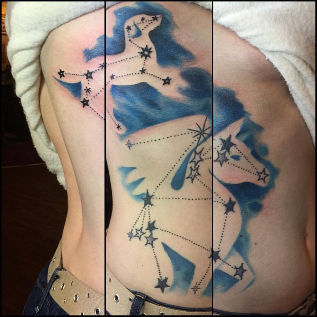 Canis Major constellation done by Nicole sack at electric underground in  Saskatoon Canada  rtattoos