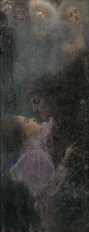 mysteriousartcentury: Gustav Klimt (1862-1918), Liebe, 1895, oil on canvas, 62.5 x 46.5 cm. Wien Mus