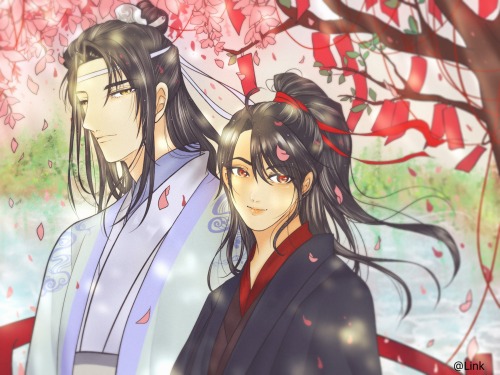 Spring Day of Lan Zhan and Wei Ying.Some of my fan art during the quarantine period. 