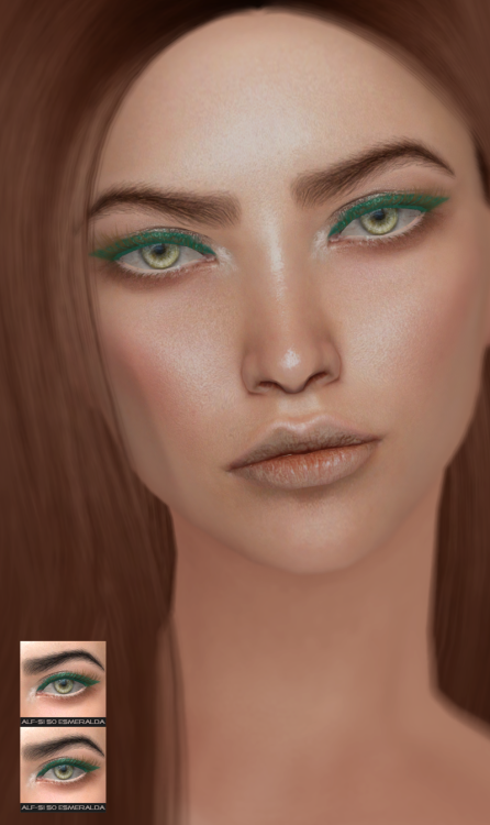 TS4 eyebrows 50 a, b Esmeralda HQteen +;24 colors;custom thumbnail.Download: a | b