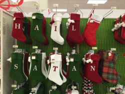 liquidglue:  stunningpicture:  It’s the season at Target.   they mispelled santa lol!