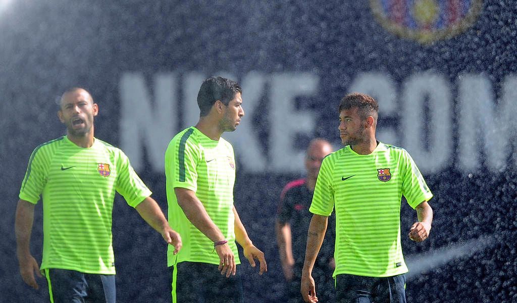 fzneymar:  16/09/2014 Training session  Photo by AP / Reuter / MIGUEL RUIZ (FCB)