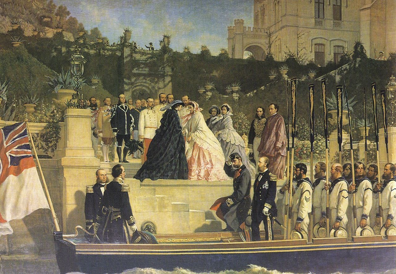 Cesare Dell'Acqua (1821 - 1905), Arrivo dell'Imperatrice Elisabetta a Miramare (arrival