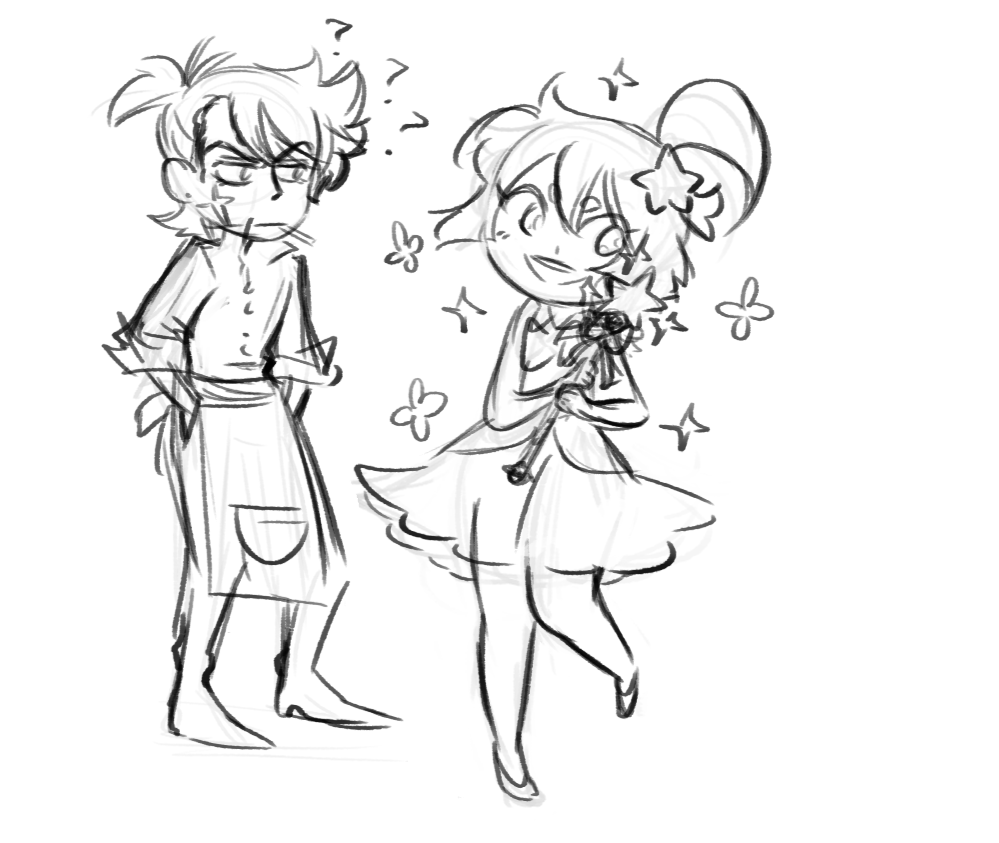 arinky-dink:  I’ve been drawing too much fanart lately.  Here’s some oc sketches