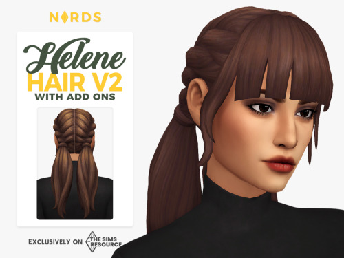 Helene Hair V2:Hello everyone, I made a second version of my Helene Hair, this time with pigtails.I 