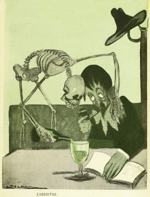 thefugitivesaint:Tomas Leal de Camara (1877-1948), ‘L'Absinthe’, “L'Assiette au beurre”, Sept. 5, 1903Source