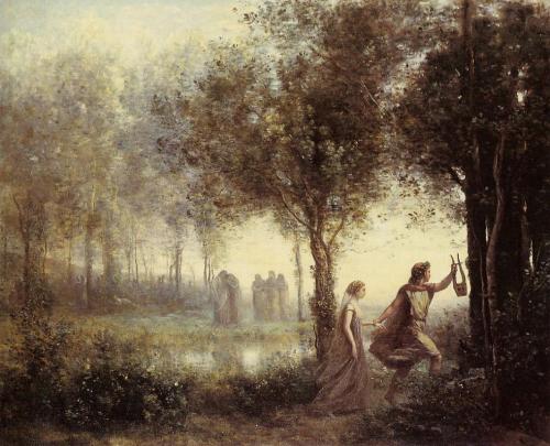 COROT, JEAN-BAPTISTE CAMILLE (1796—1875), French,orpheus leading eurydice from the underworld.