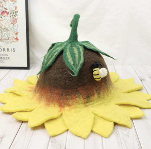 Felted Sunflower Hat by JstdzrTieDyeDIY