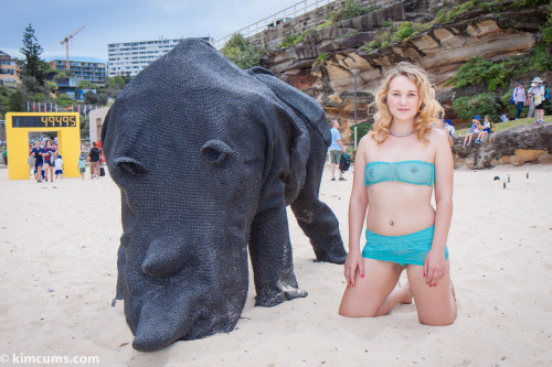 Some of my favorite sculptures from this year’s Sculptures By the Sea. And me wearing a wicked weasel bikini and skirt combo =)