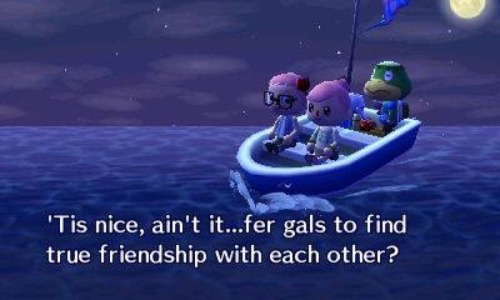 angelica-so:my girlfriend and i just got gal pal’d by animal crossing