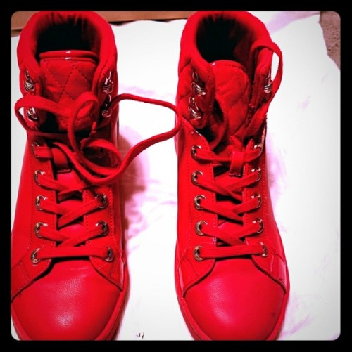 I just added this listing on Poshmark: Red Aldo high top Sneakers. https://poshmark.com/listing/5a24