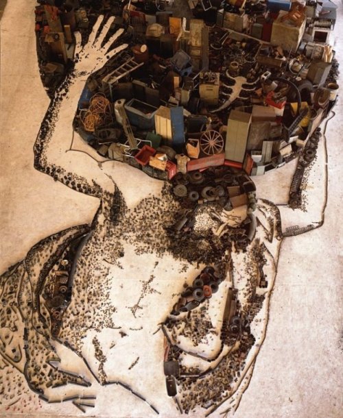 Atlas, after Giovanni Francesco Barbieri (II Guercino) (Pictures of Junk) (2007) Vik Muniz Chro