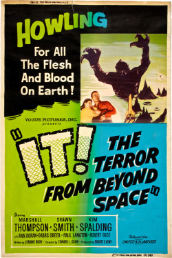 theniftyfifties:  &lsquo;It! The Terror From Beyond Space&rsquo; - 1958 film poster 