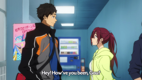 fencer-x:  matsuoka-lin:gettinglostinneverland:gettinglostinneverland:I joked about Sousuke having a crush on Gou and/or Gou having a crush on him.And then KyoAni gave me this and I don’t know what to think *_*  You know what? I ship them.   He can