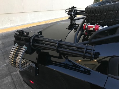 southernsideofme:  satanskwerl:  southernsideofme:Dodge Charger Gunship - Because Awesome  Pretty cool, but that mini-gun setup seems…Less than ideal.  No one needs that kind of negativity in their life