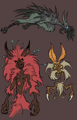 Colored critter doodles