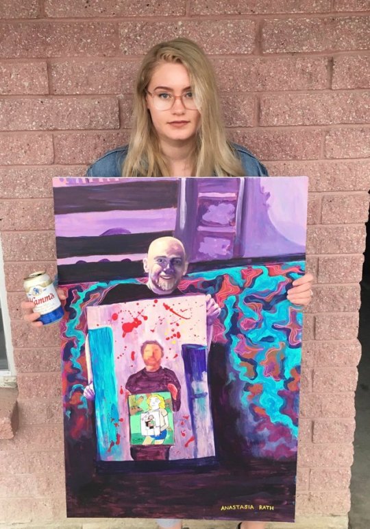 thefingerfuckingfemalefury:  yetimati: catchymemes:  “My mom painted this and said no one would like it. It’s her 2nd painting.” “I painted somebody’s mom” “Took a while and not perfect, but i painted the guy who painted the other guy’s