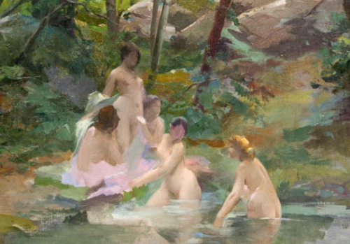 goodreadss:Paul François Quinsac, Nymphs in the Forest, Paul François Quinsac (French 1858–1932) [