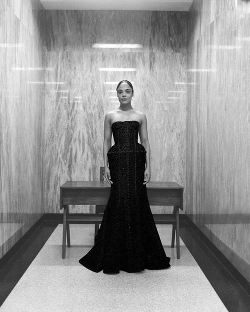 Tessa Thompson in Thom Browne for the 2018 Met Gala