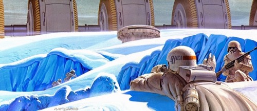 Ralph McQuarrie art for the Battle of Hoth. From The Empire Strikes Back (1980).