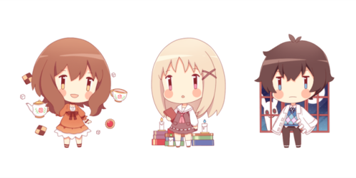 ariastory-project: Aria’s Story chibis! （*´▽｀*）I feel bad for the unrevealed character, 