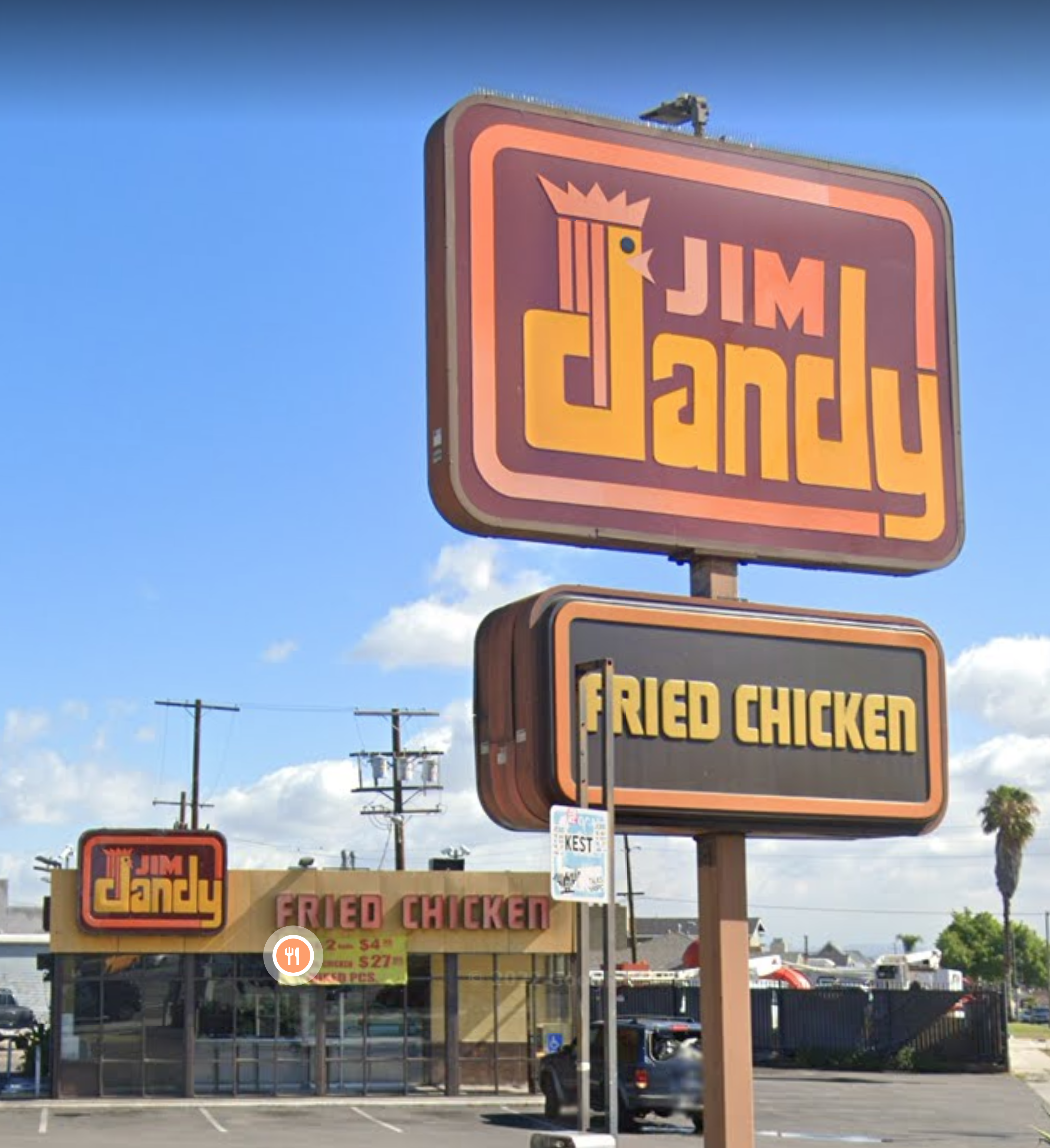 Showbiz Imagery and Forgotten History, Jim Dandy Fried Chicken