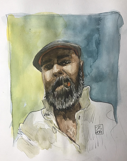 Santos #watercolor on #paper