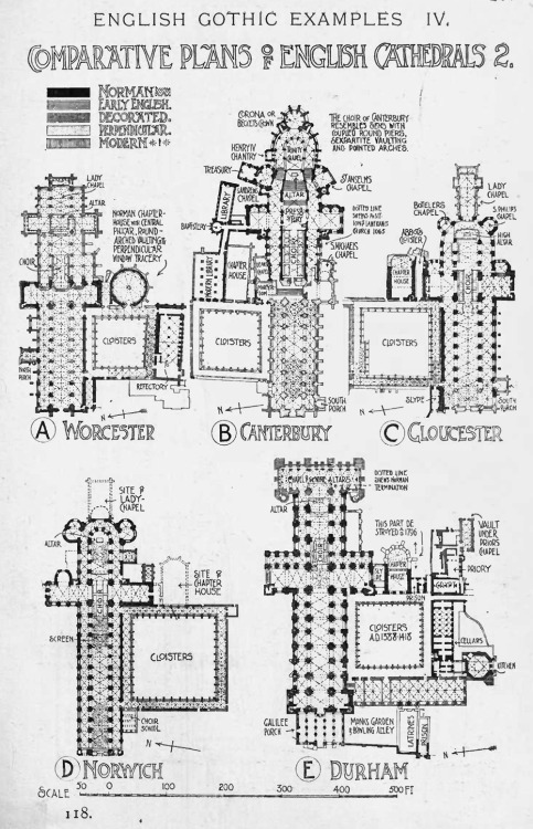 europeanarchitecture:Comparative plans of English Gothic CathedralsA History of Architecture on the 