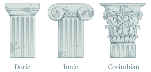 flaroh: Some studies of column orders because all I can draw is classical stuff ig Merch available: 