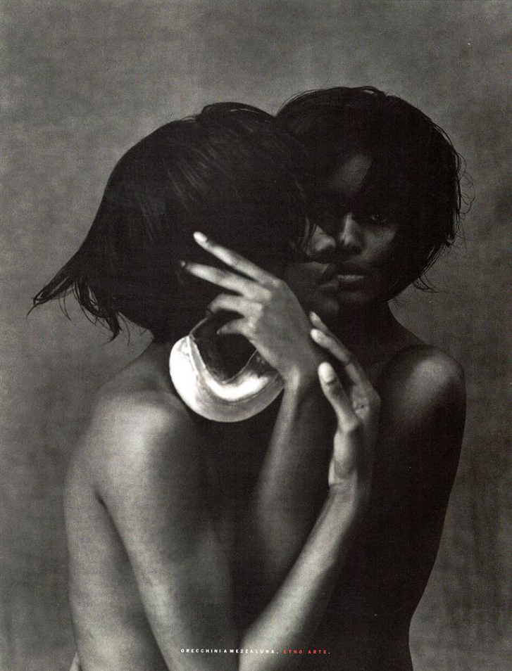 saloandseverine:Vogue Italia June 1989, AfricaLana Ogilvie &amp; Tara Yobit Abate