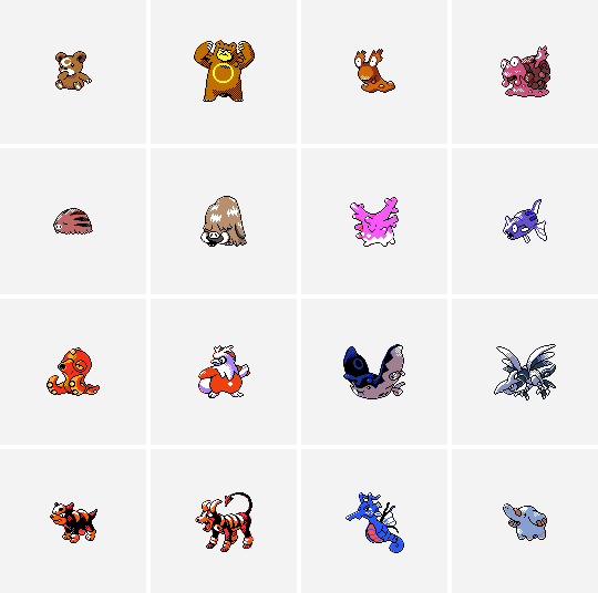 TheTerence on X: And with that I've fully completed My Drawn Johto Pokedex!  All these are based off their Gold/Silver and Mostly Crystal sprites # Pokemon #Pokemon25  / X