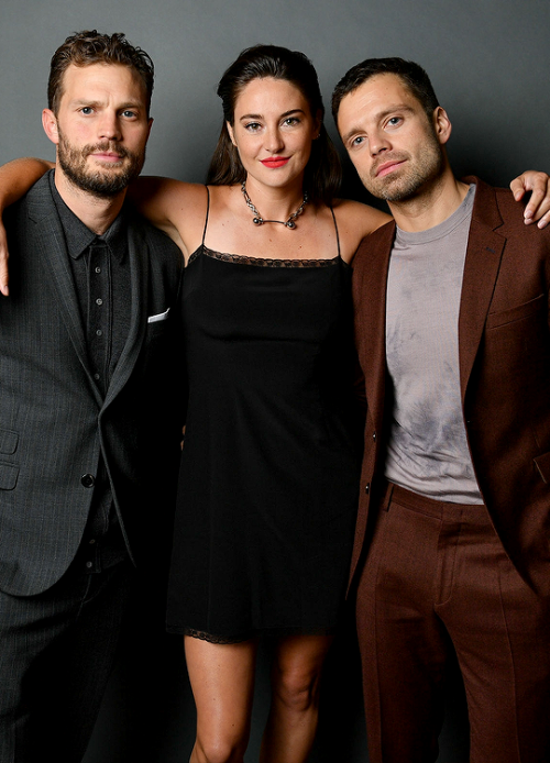 sebastiansource:Jamie Dornan, Shailene Woodley, Drake Doremus, and Sebastian Stan attend Hugo Boss x