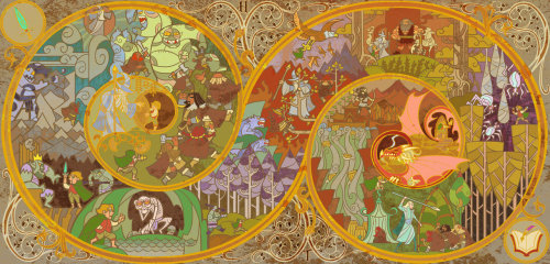 aide-factory:Breathtaking The Hobbit and The Lord of the Rings illustration by Jian Guo also known a