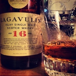 whiskeyandsex4u:   romeoyoscar:  #islay #single #malt #scotch #whisky #lagavulin  Mmmmmm. Time for a drink, Sir?   Soooooo delicious.