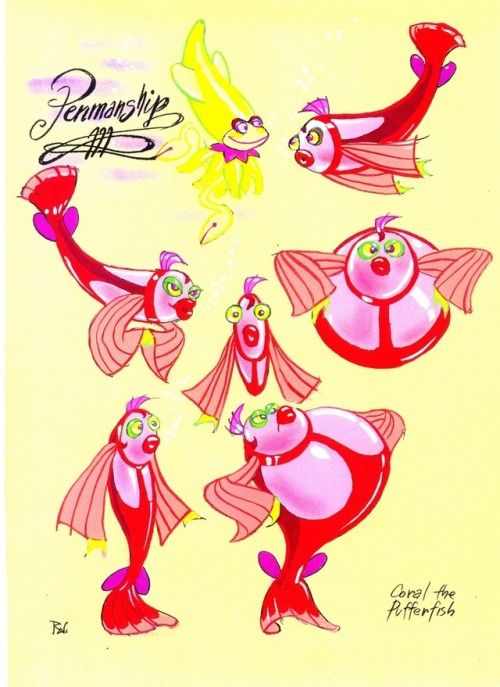 ‪Some of Rowland Wilson’s design work for Disney’s The Little Mermaid (1989).‬