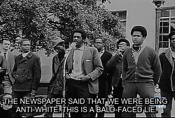 odinsblog:A Black Panthers press conference at the Alameda County Courthouse, featuring Bobby Seale 