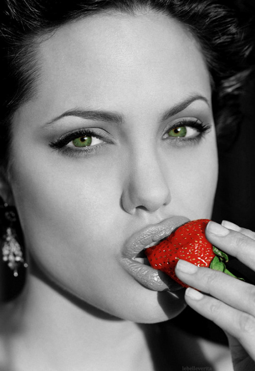 Angelina Jolie - fruits and berries